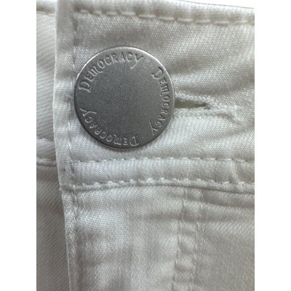 Democracy Womens White Ankle-Length Jeans With "Ab" Technology Size 14 SKU 8222 - Picture 4 of 9